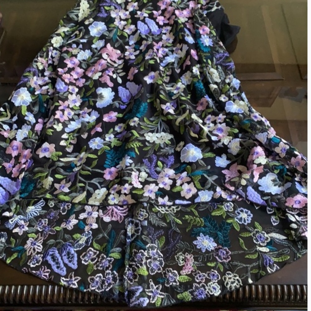 Alex Marie Floral Embroidered High Low Dress - Picture 3 of 16